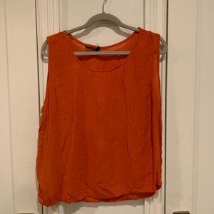 Vintage Burnt Orange, Relaxed Lightweight Tank Top - Size Medium